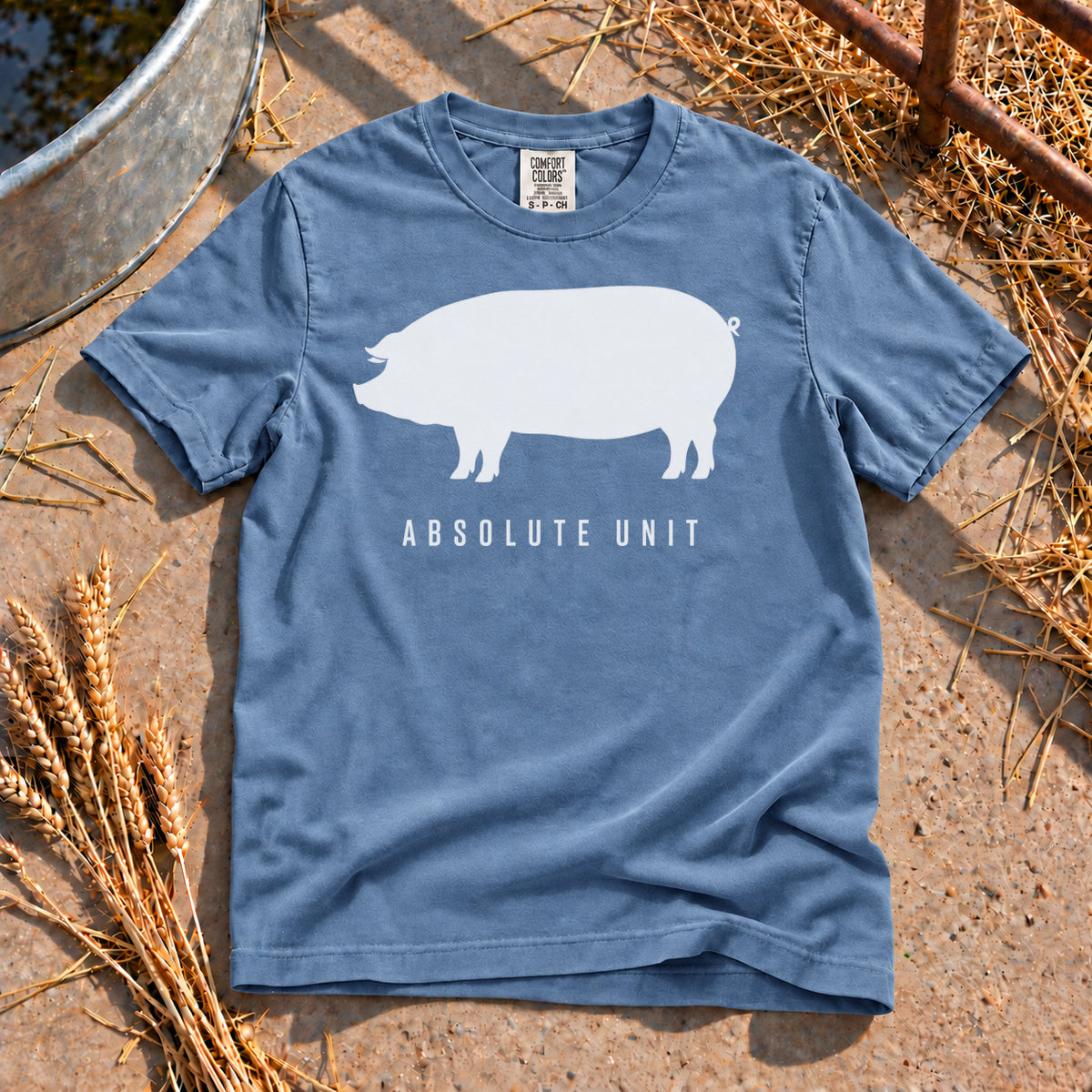 Absolute Unit T-Shirt in Blue Jean
