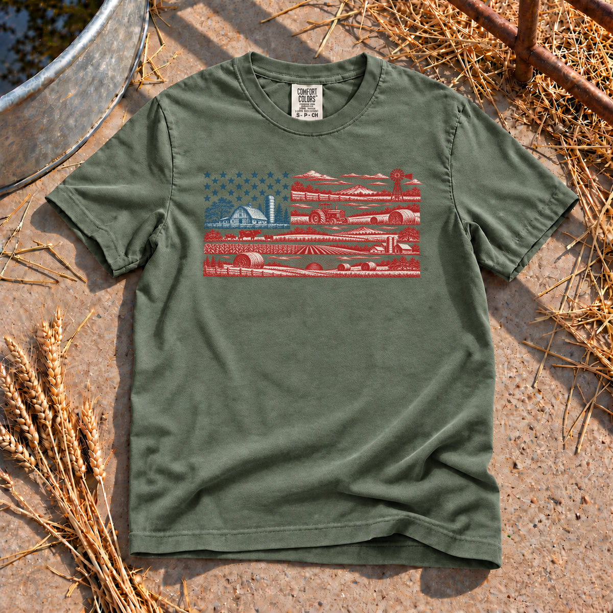 American Farm T-Shirt in Moss
