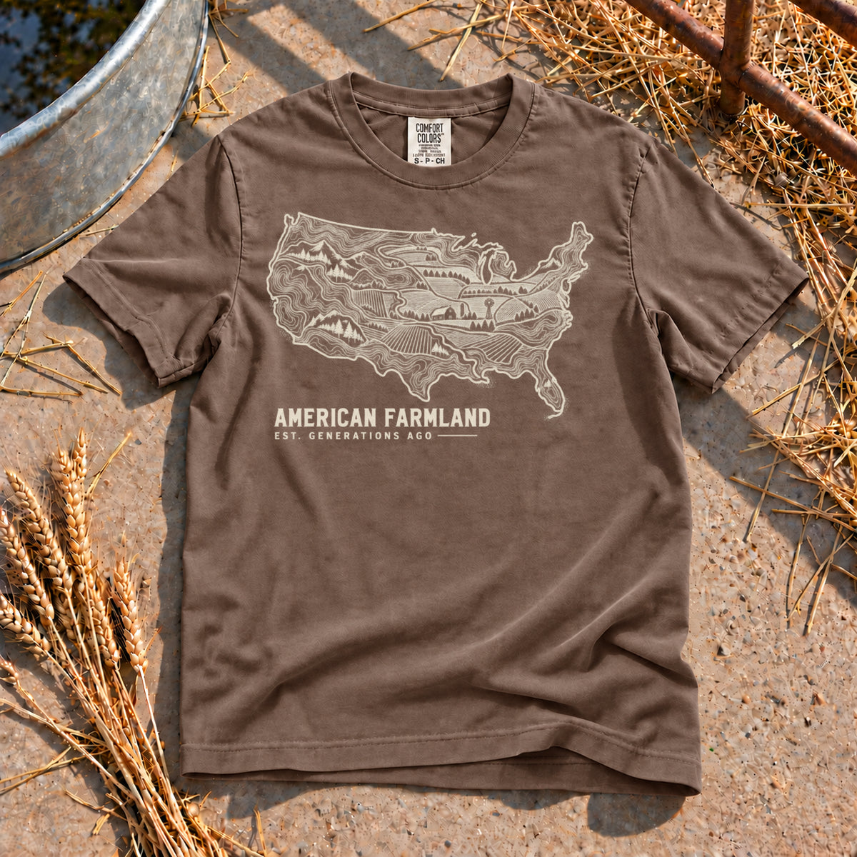 American Farmland T-Shirt in Espresso