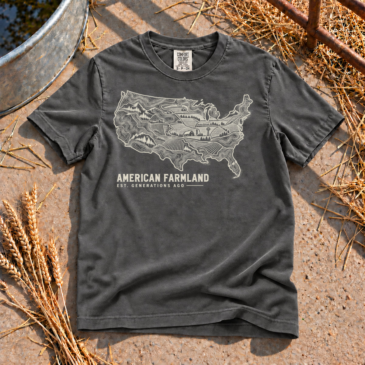 American Farmland T-Shirt in Pepper