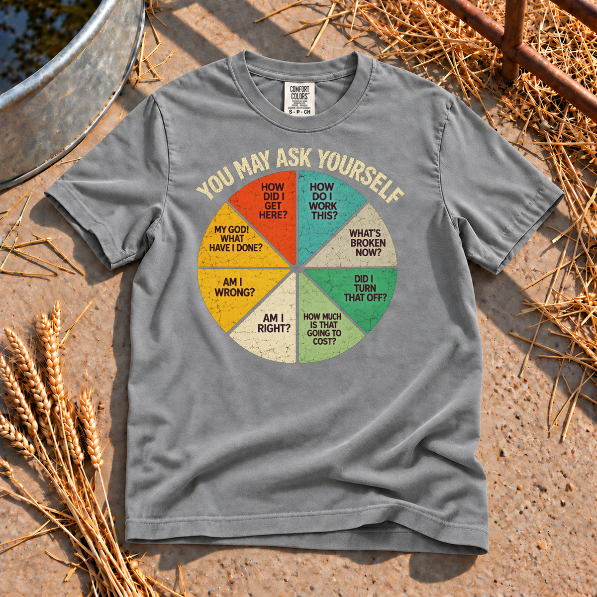 You May Ask Yourself T-Shirt in Grey