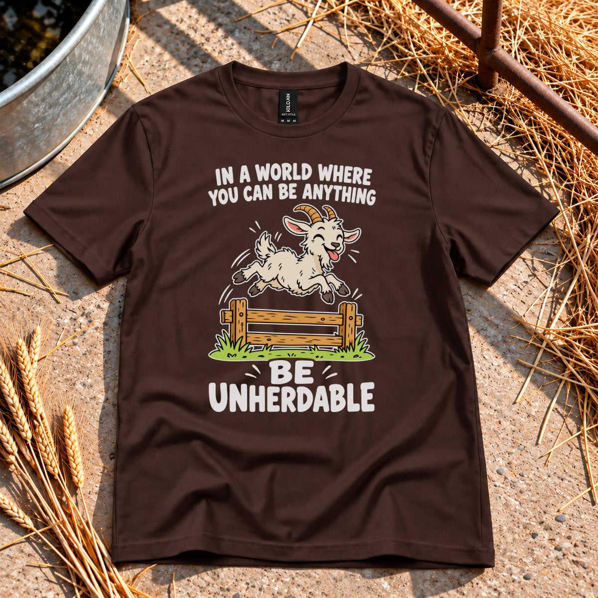 Be Unherdable T-Shirt in Dark Chocolate