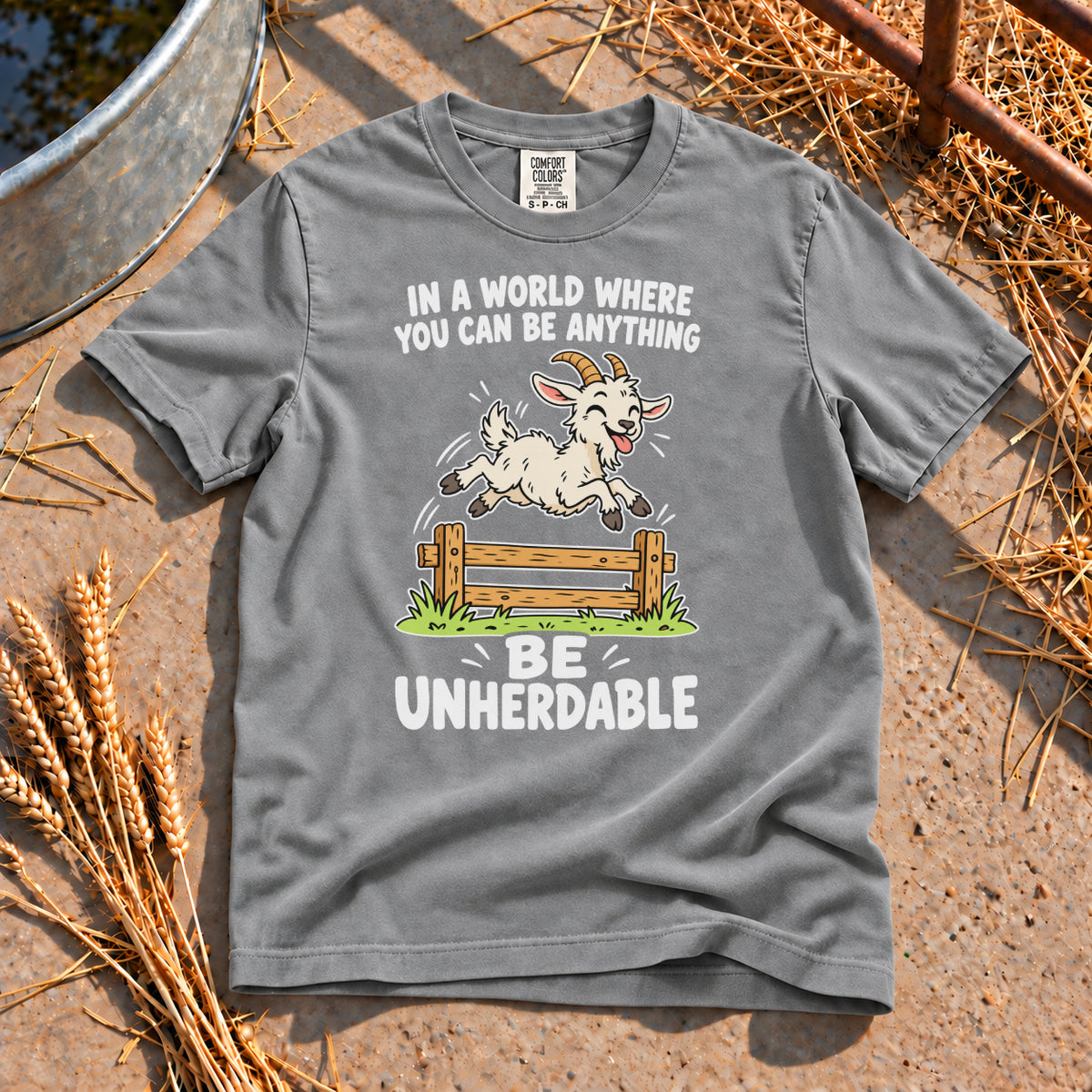 Be Unherdable T-Shirt in Grey
