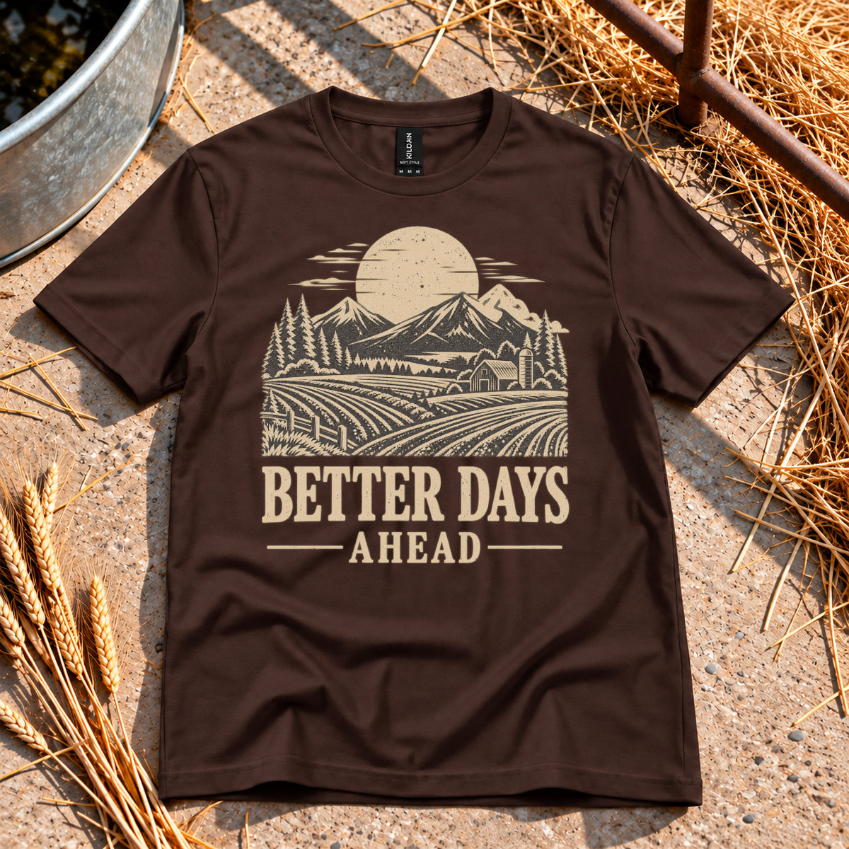 Better Days Ahead T-Shirt in Dark Chocolate