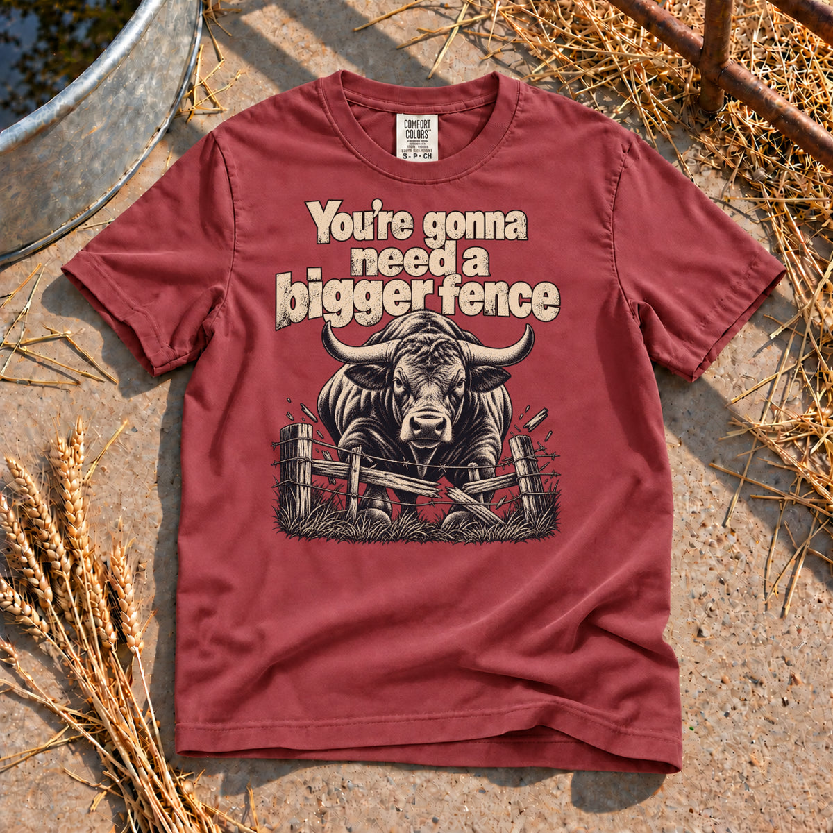 Bigger Fence T-Shirt in Brick