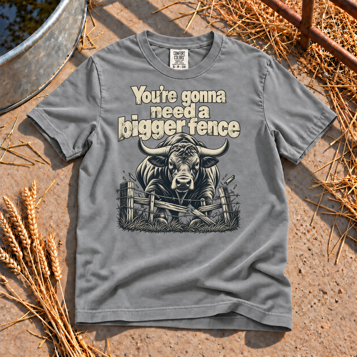 Bigger Fence T-Shirt in Grey
