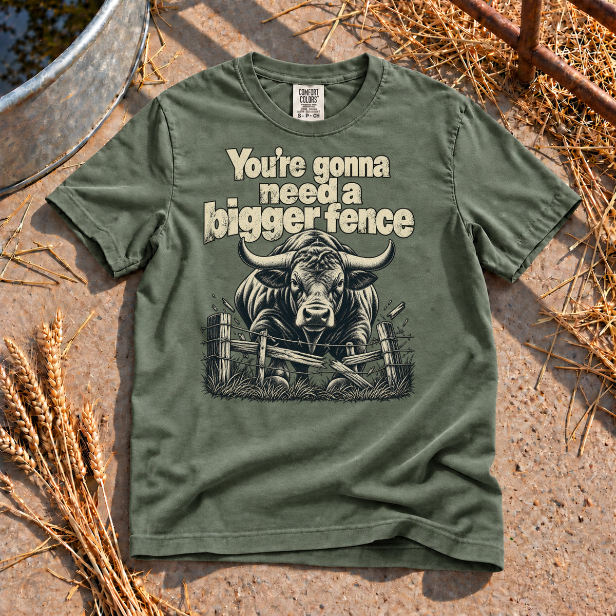 Bigger Fence T-Shirt in Moss