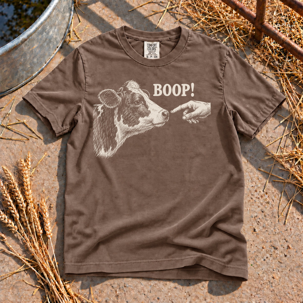 Boop Cow T-Shirt in Espresso