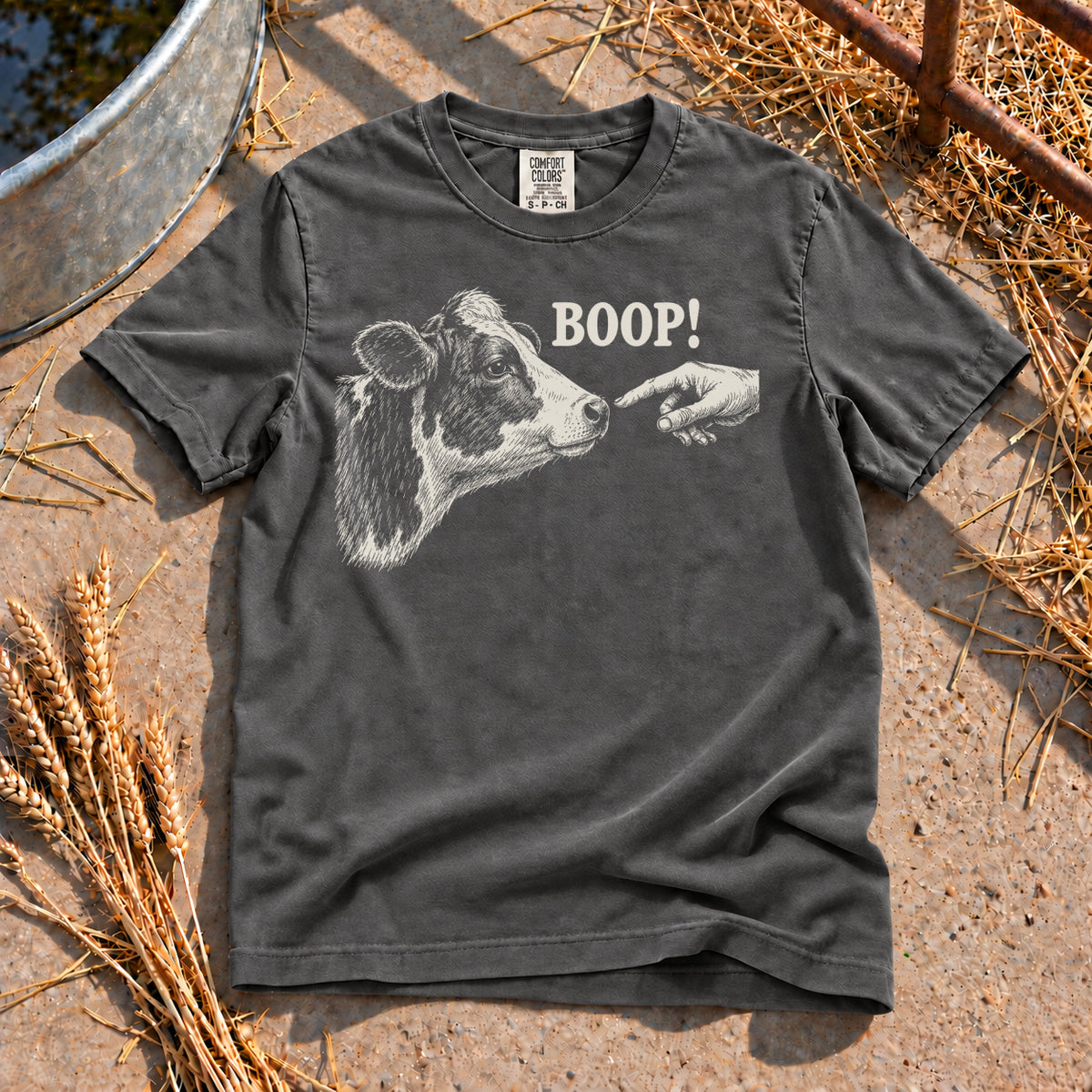 Boop Cow T-Shirt in Pepper