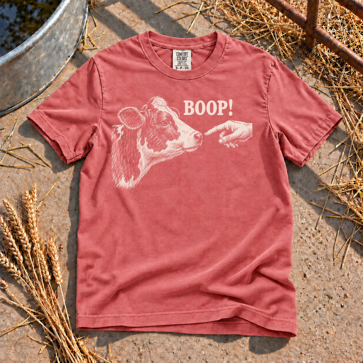 Boop Cow T-Shirt in Watermelon