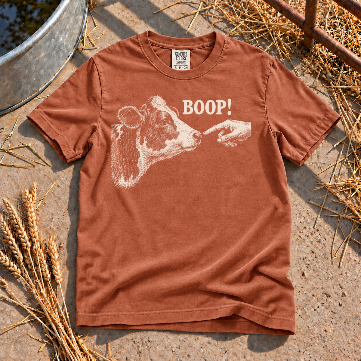Boop Cow T-Shirt in Yam