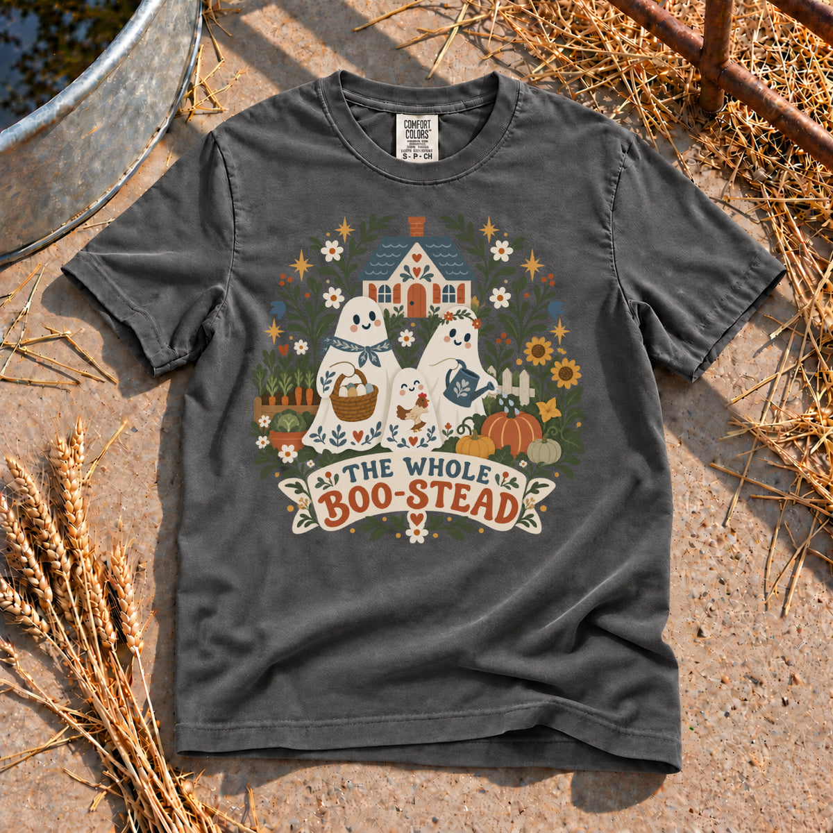 The Whole Boo-Stead T-Shirt in Pepper