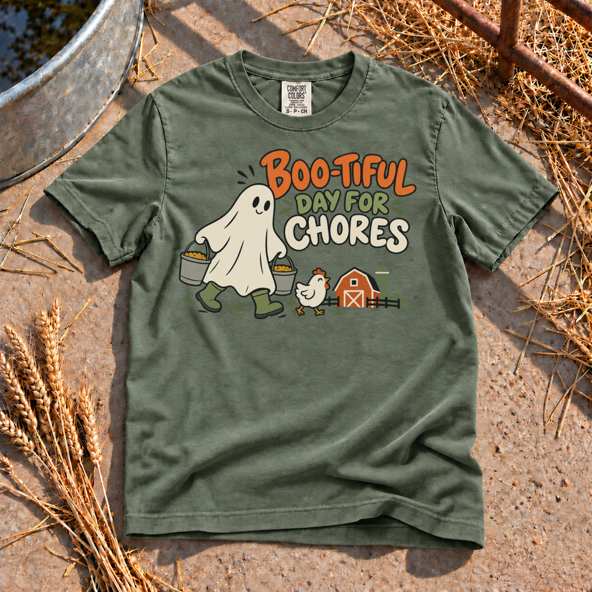 Boo-tiful Day T-Shirt in Moss