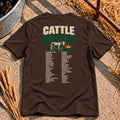 Cattle Breeds Back Print T-Shirt in Dark Chocolate
