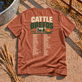 Cattle Breeds Back Print T-Shirt in Yam