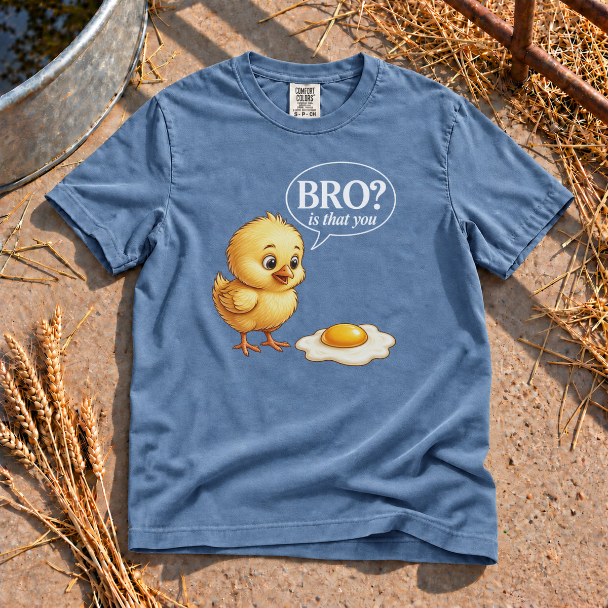 Chick Bro T-Shirt in Blue Jean