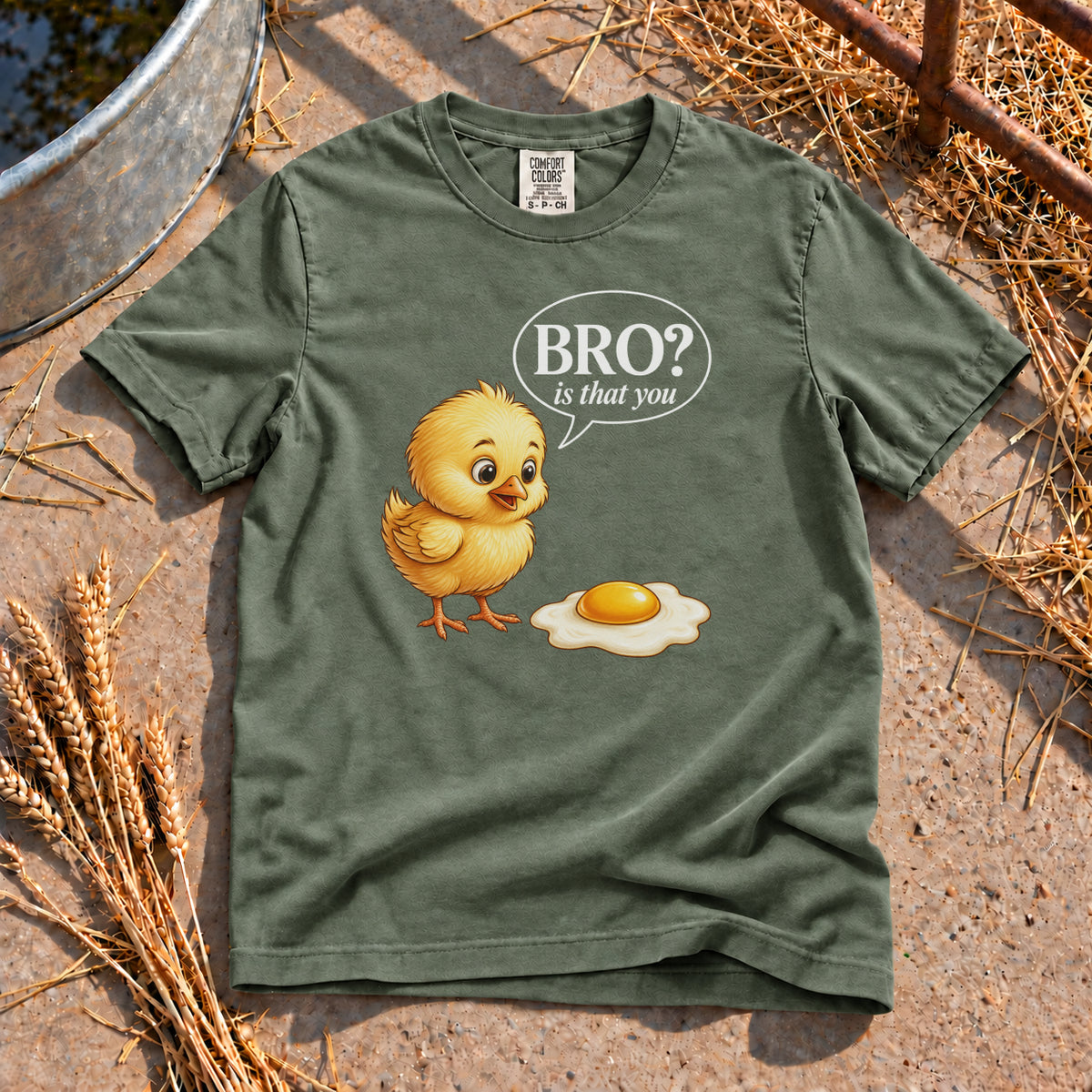 Chick Bro T-Shirt in Moss
