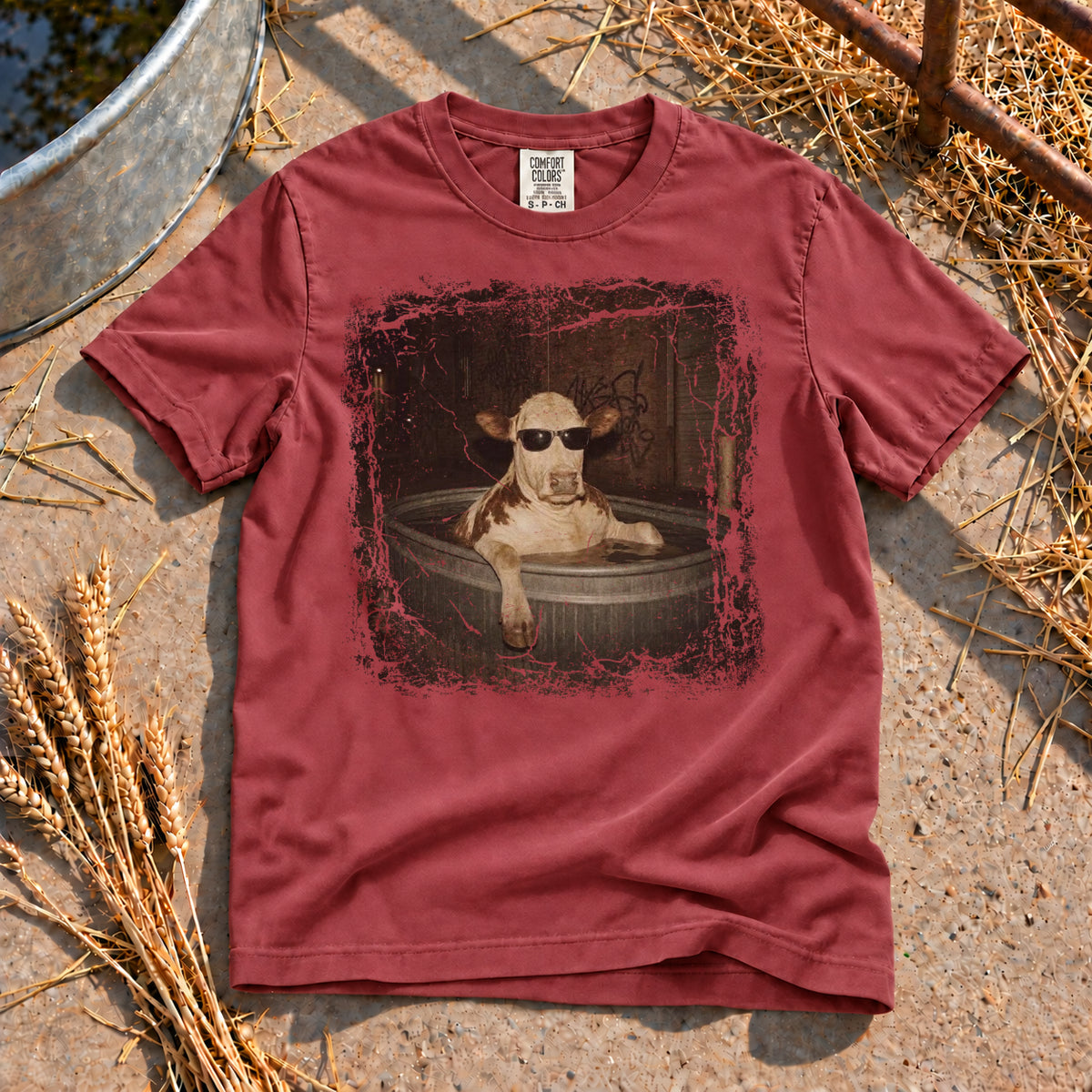 Cool Cow T-Shirt in Brick