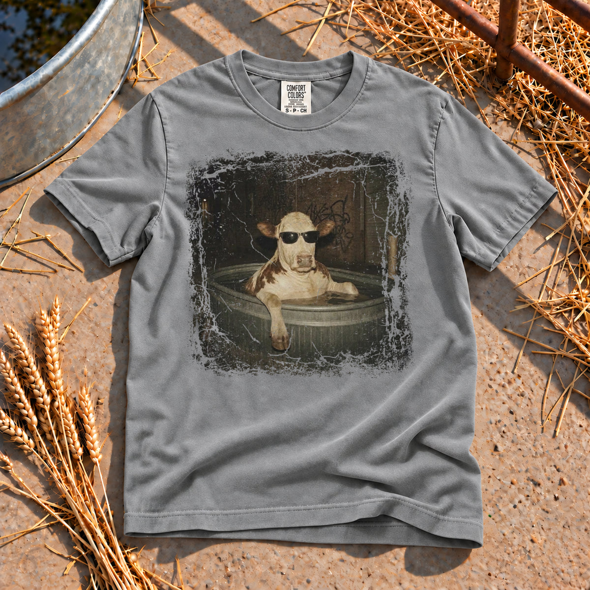 Cool Cow T-Shirt in Grey