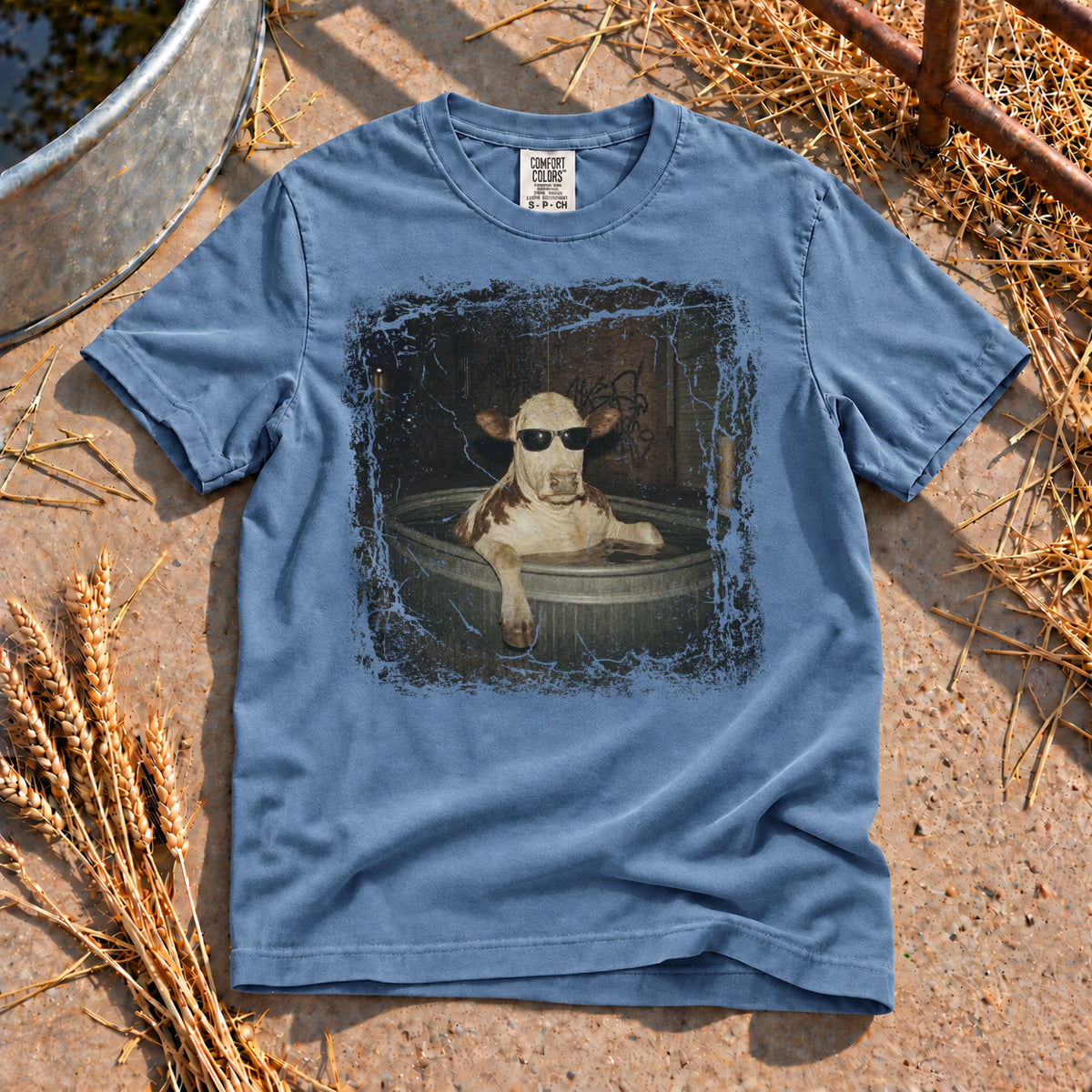 Cool Cow T-Shirt in Blue Jean