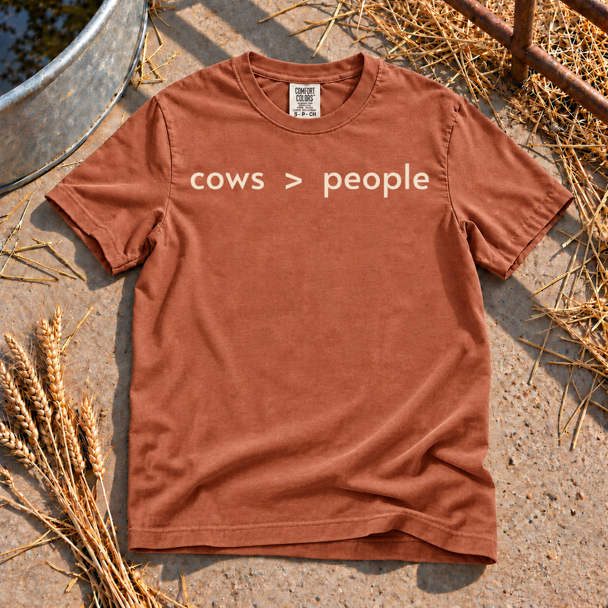 Cows Over People T-Shirt in Yam