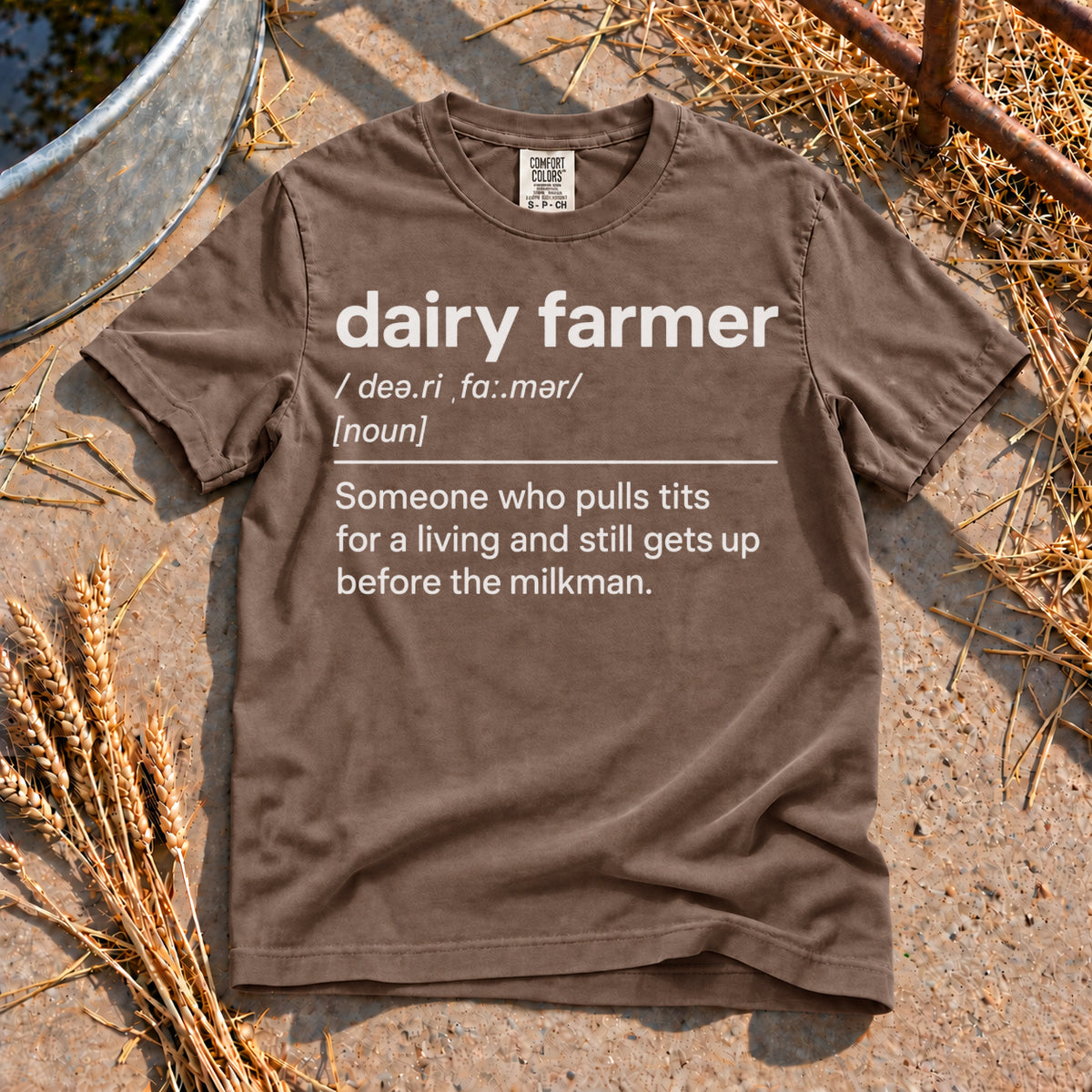 Dairy Farmer Definition T-Shirt in Espresso