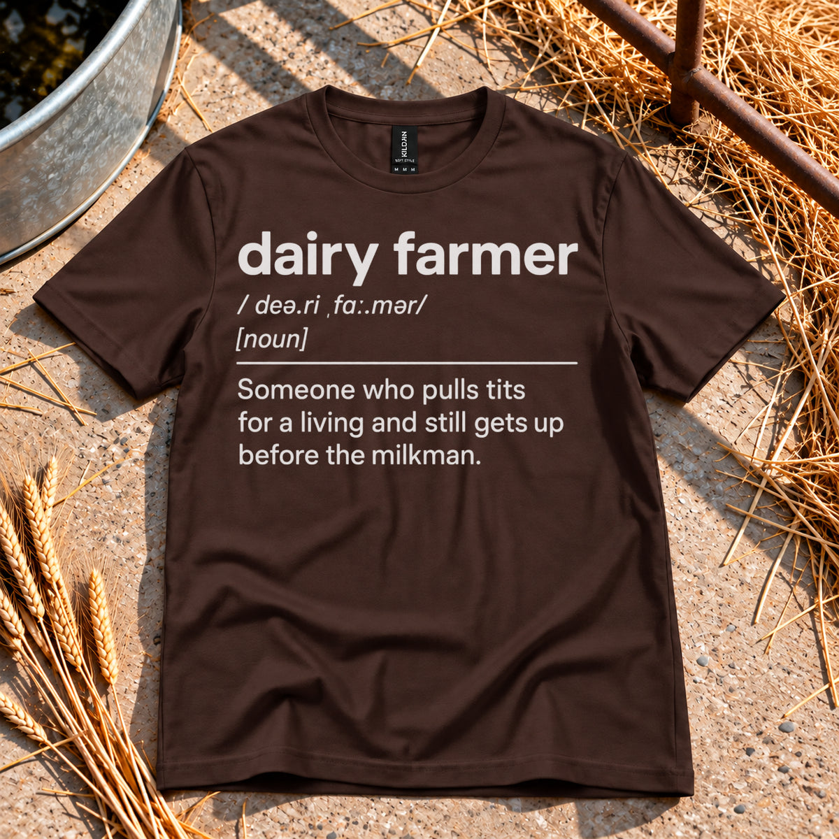 Dairy Farmer Definition T-Shirt in Dark Chocolate