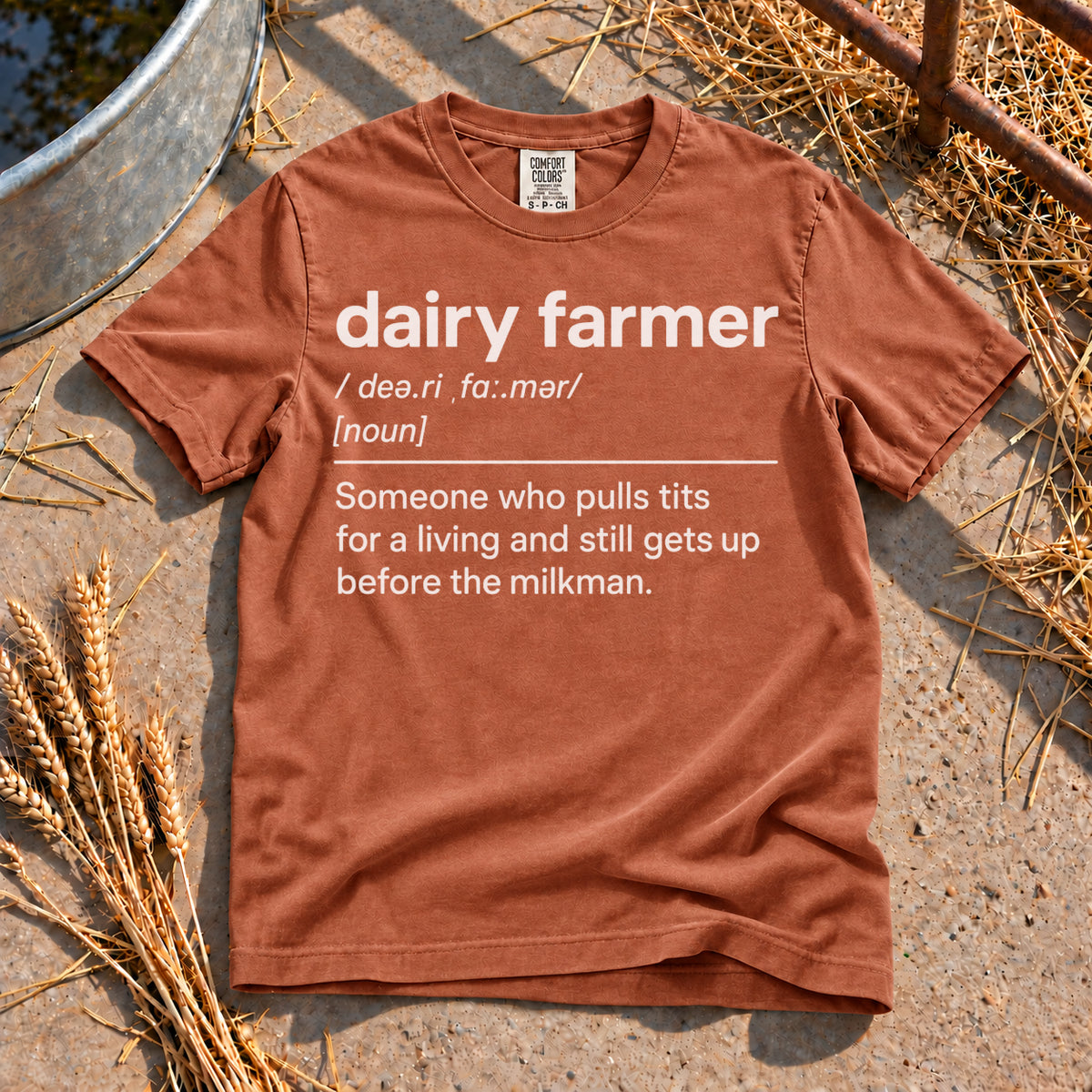 Dairy Farmer Definition T-Shirt in Yam