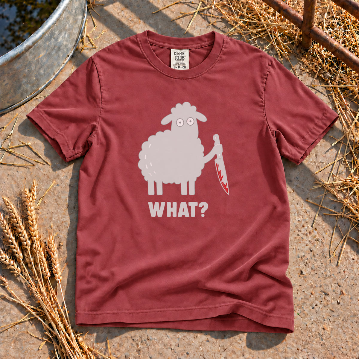 Deadly Sheep T-Shirt in Brick