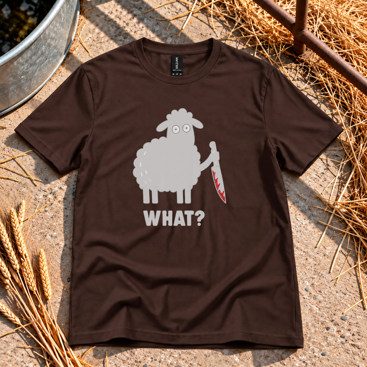 Deadly Sheep T-Shirt in Dark Chocolate