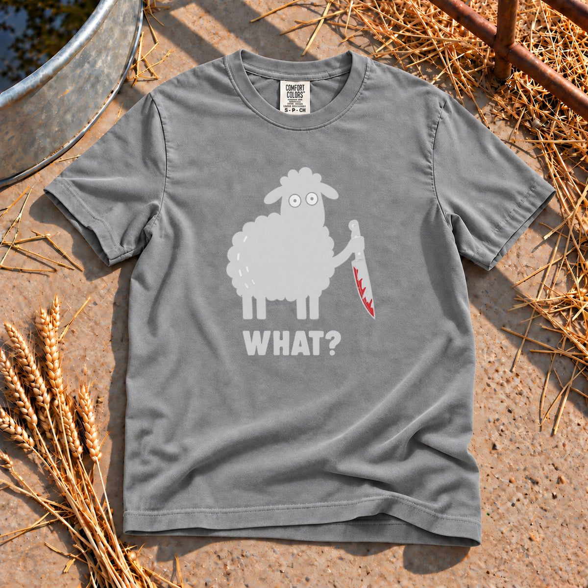 Deadly Sheep T-Shirt in Grey