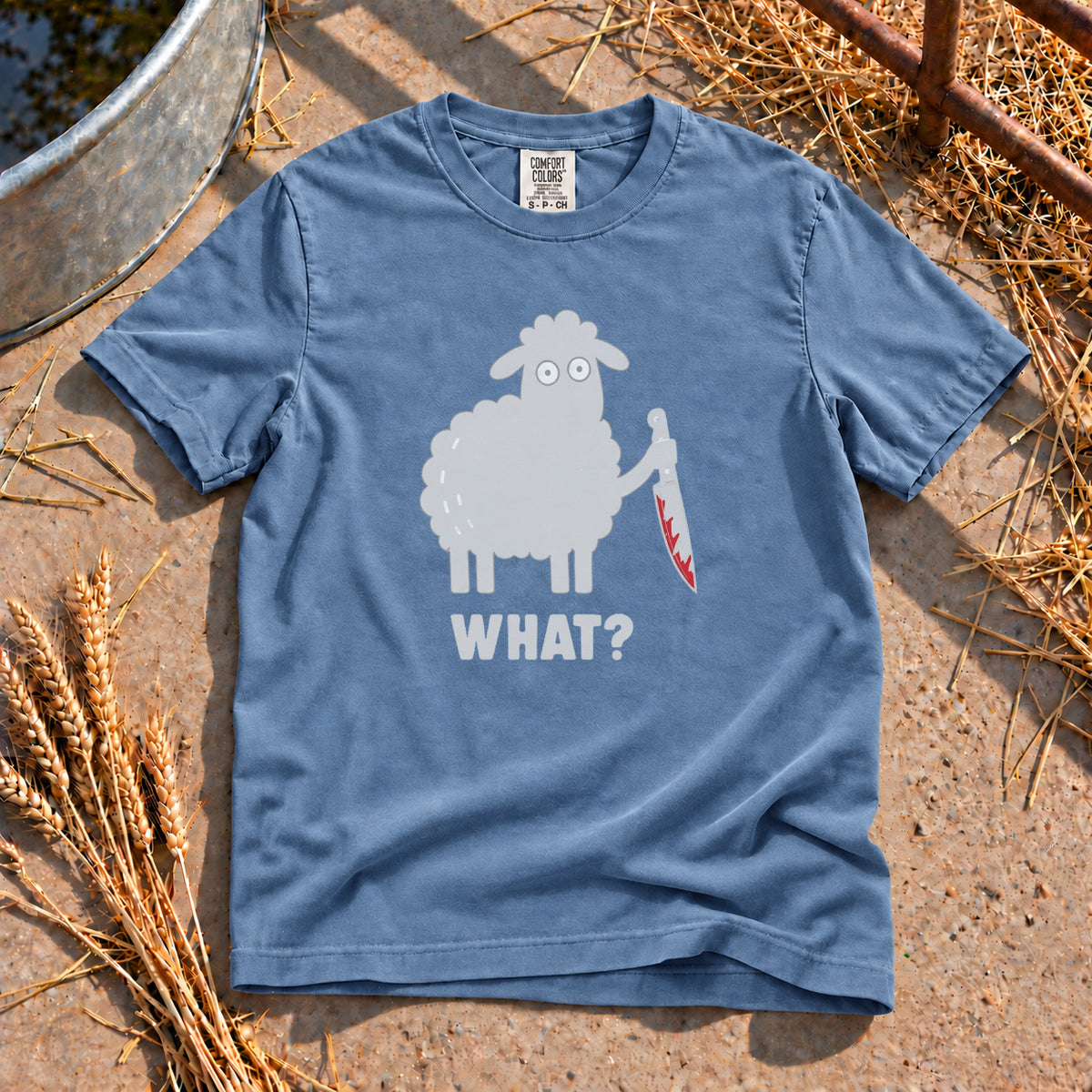 Deadly Sheep T-Shirt in Blue Jean
