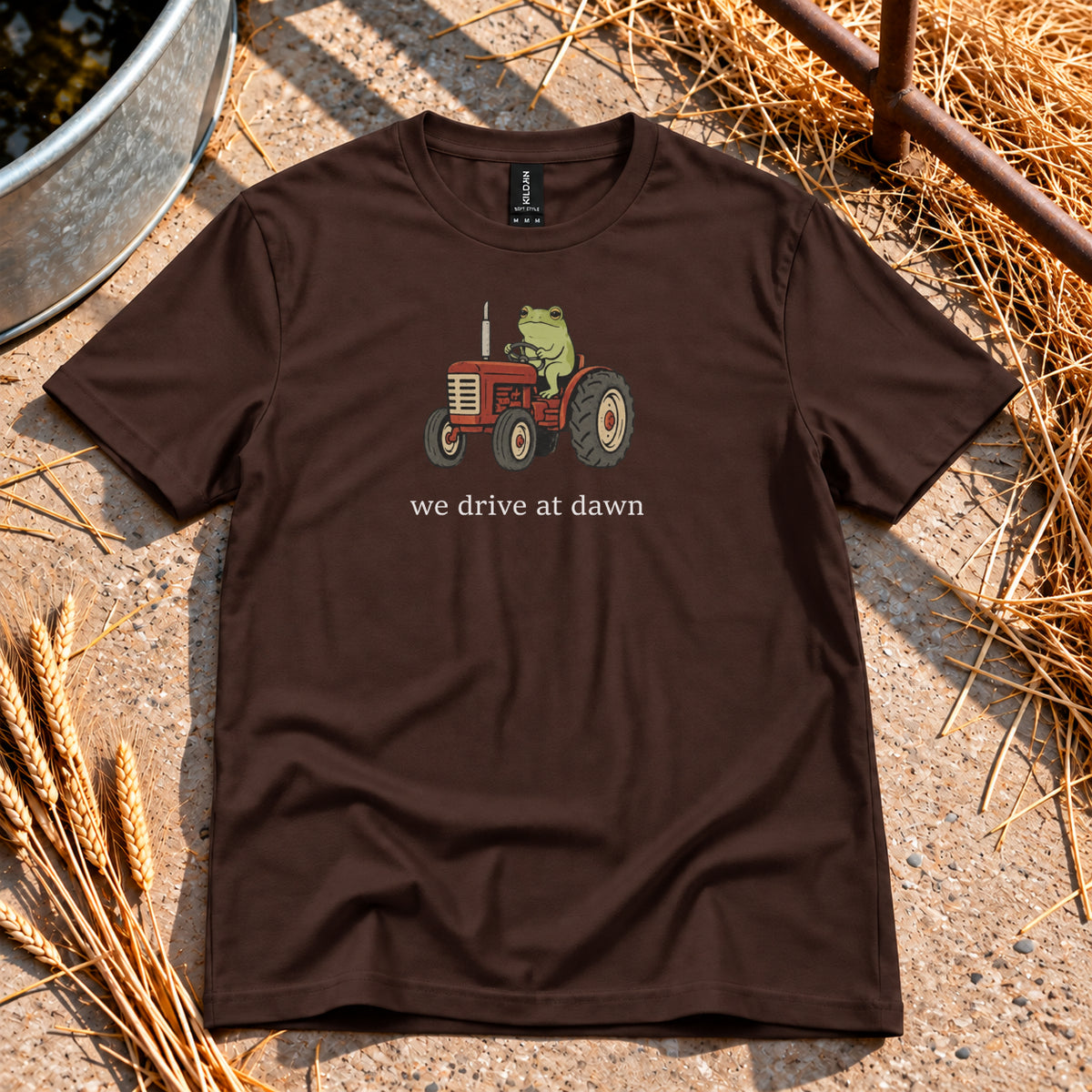 We Drive At Dawn T-Shirt in Dark Chocolate