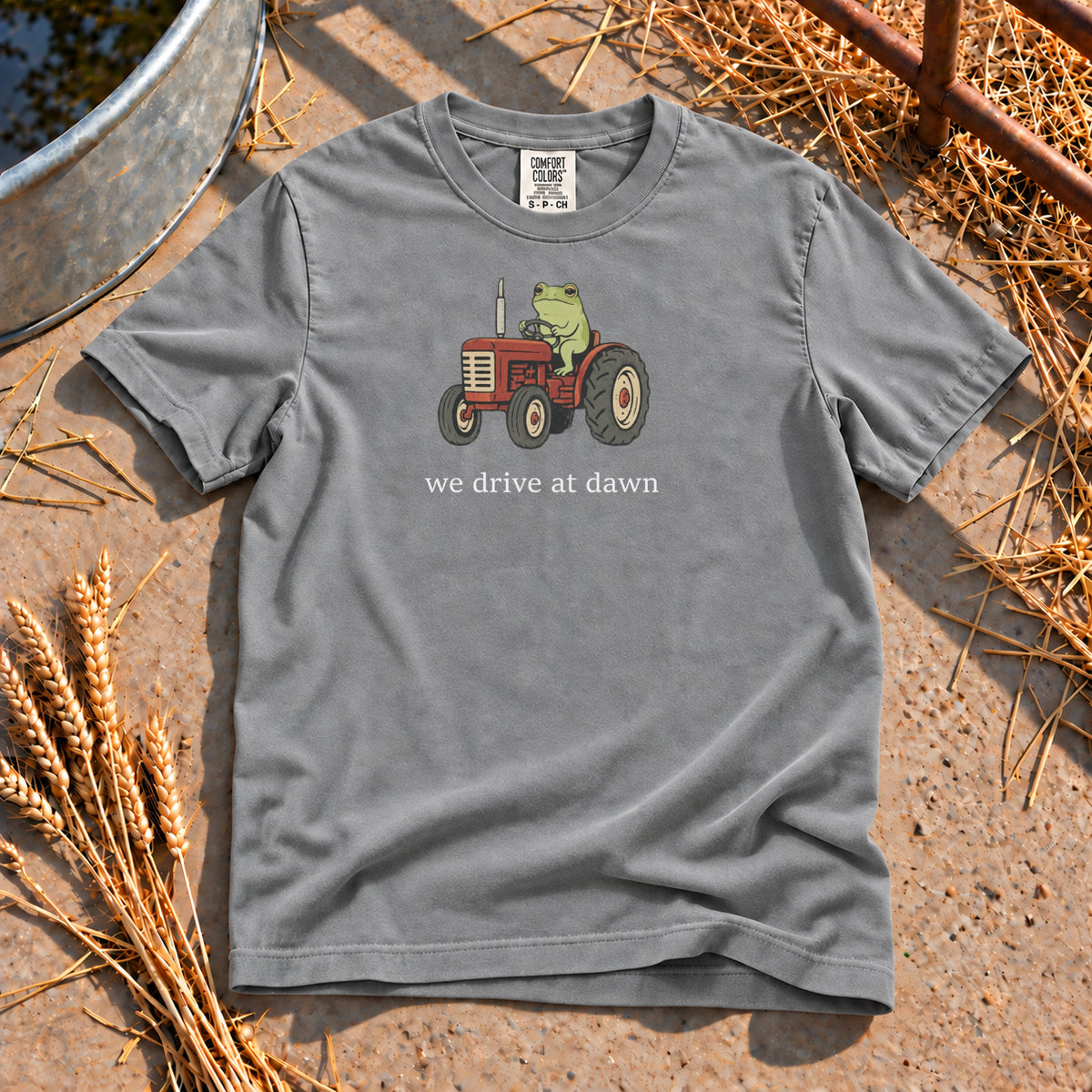We Drive At Dawn T-Shirt in Grey