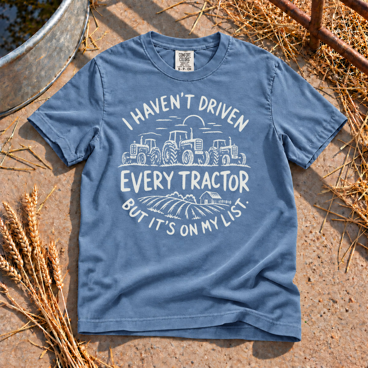 On My List T-Shirt in Blue Jean