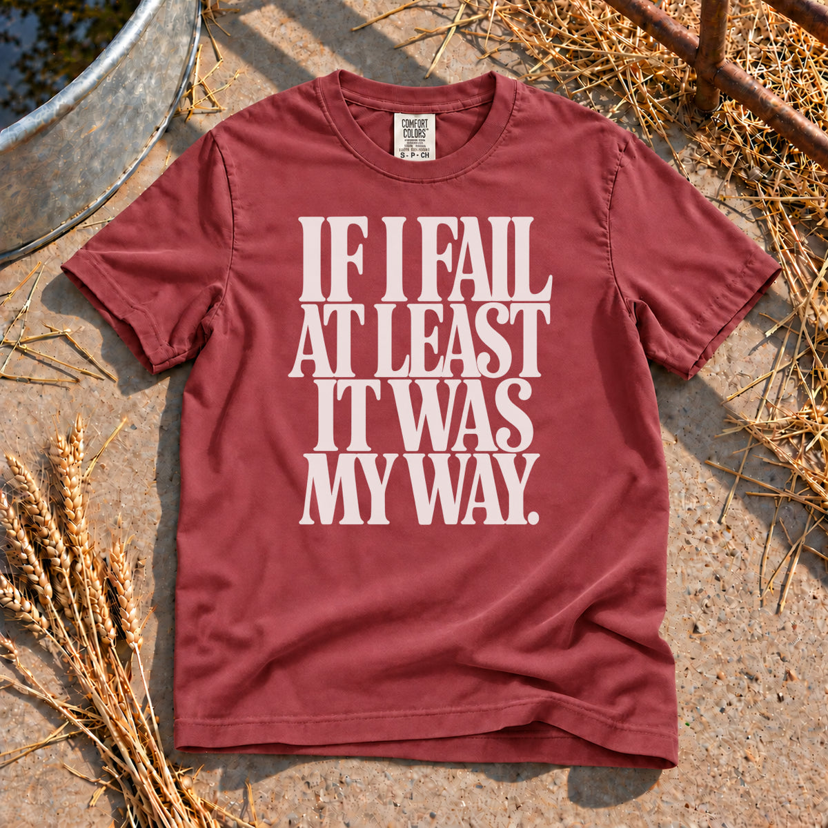 Fail My Way T-Shirt in Brick
