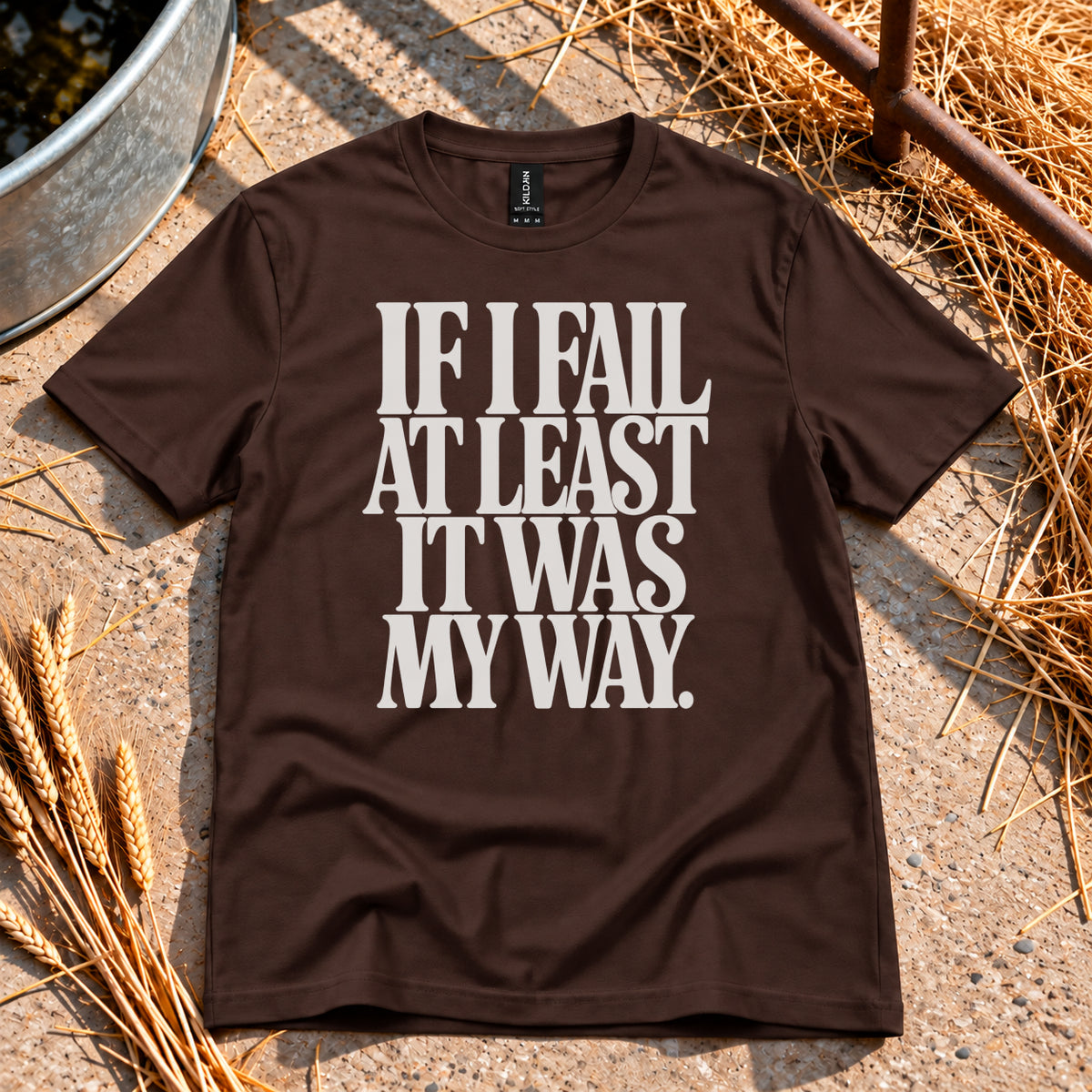 Fail My Way T-Shirt in Dark Chocolate
