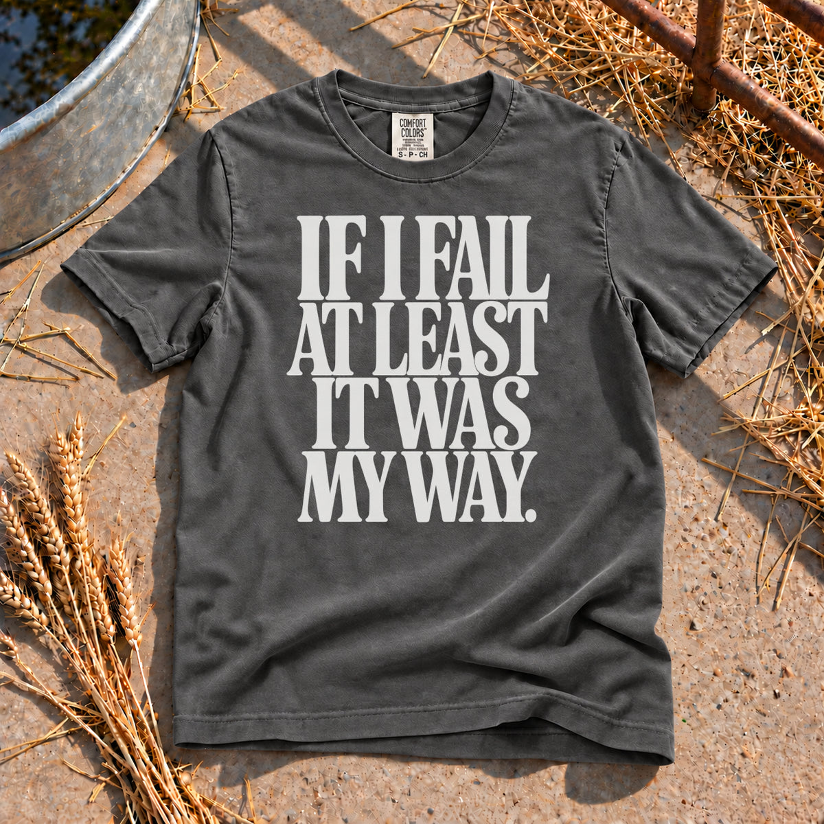 Fail My Way T-Shirt in Pepper