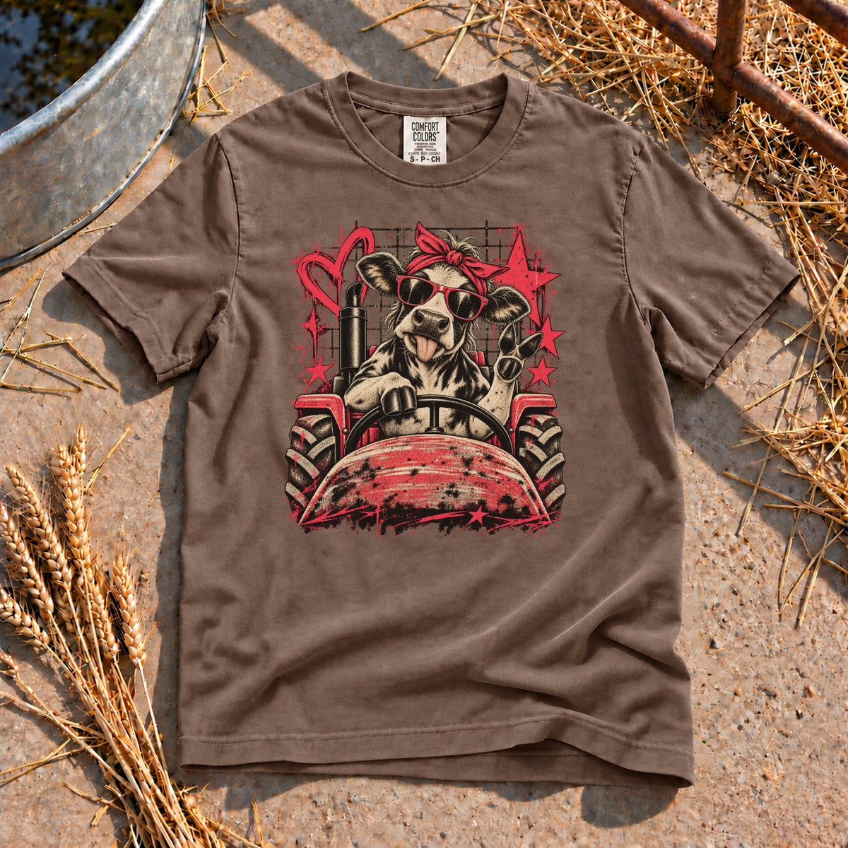 Farm Girl Energy T-Shirt in Espresso