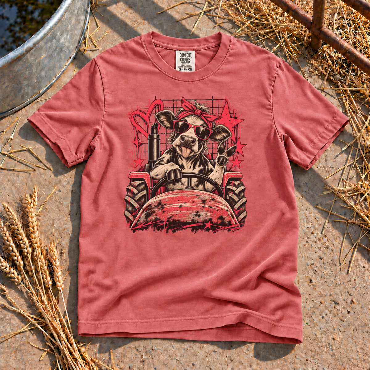Farm Girl Energy T-Shirt in Watermelon