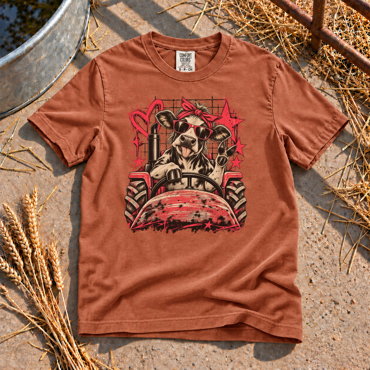 Farm Girl Energy T-Shirt in Yam