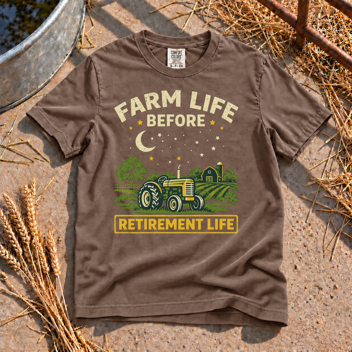 Farm Life T-Shirt in Espresso