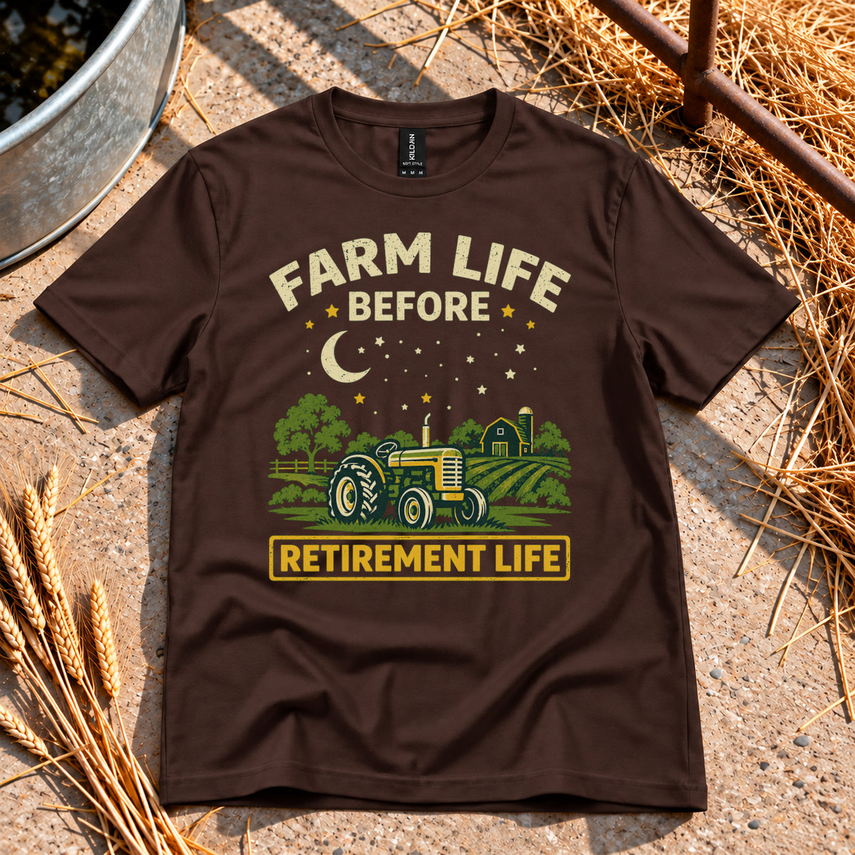 Farm Life T-Shirt in Dark Chocolate