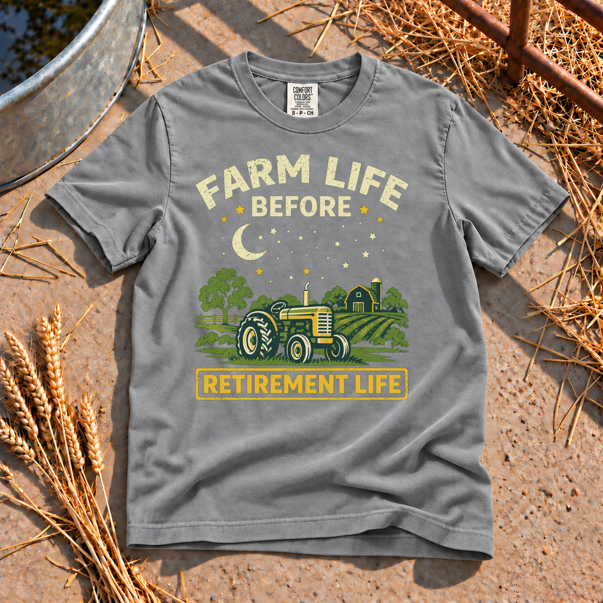 Farm Life T-Shirt in Grey
