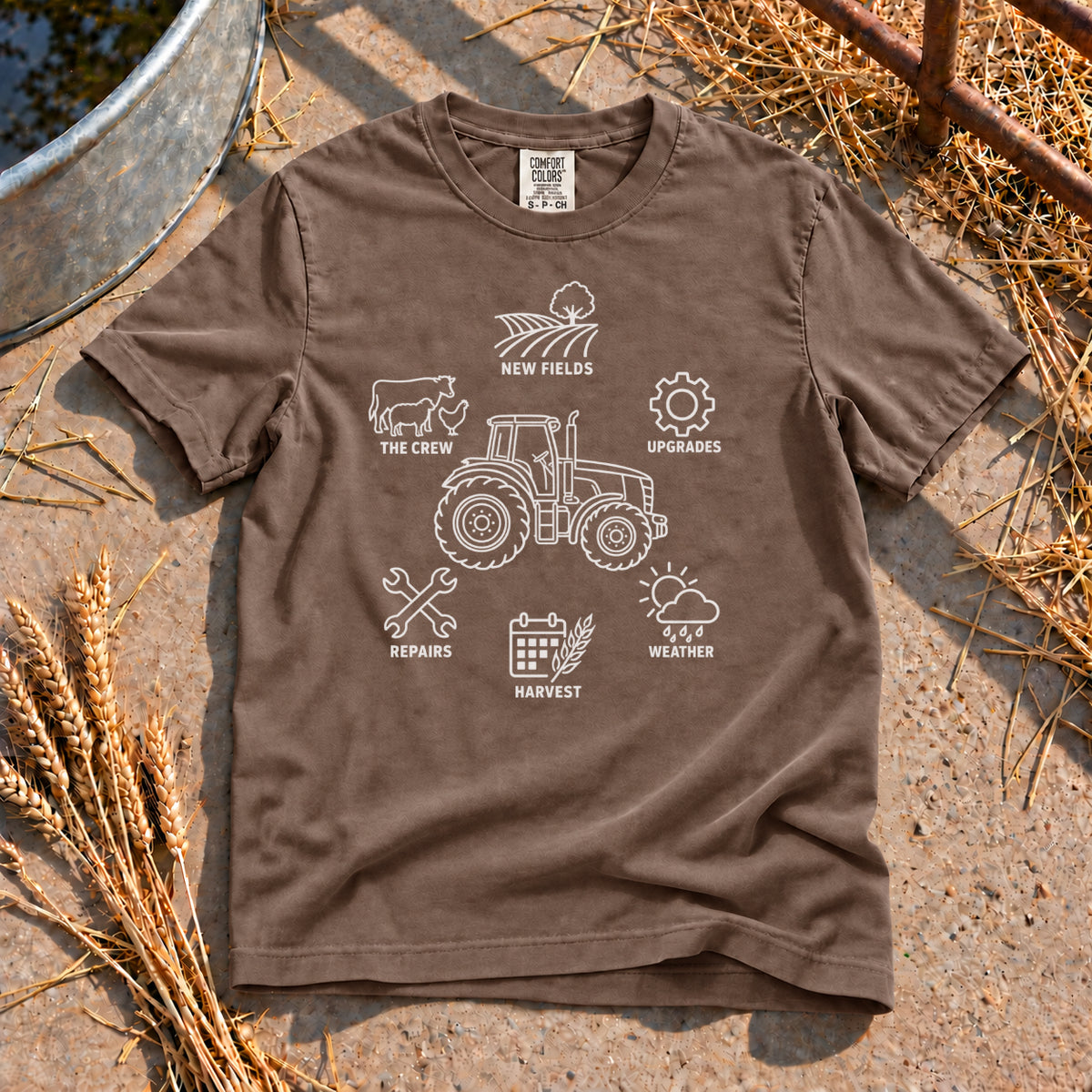 Farm Plan T-Shirt in Espresso