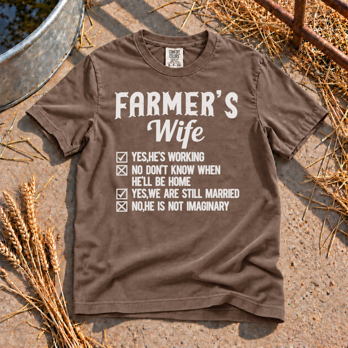 Farmer's Wife T-Shirt in Espresso