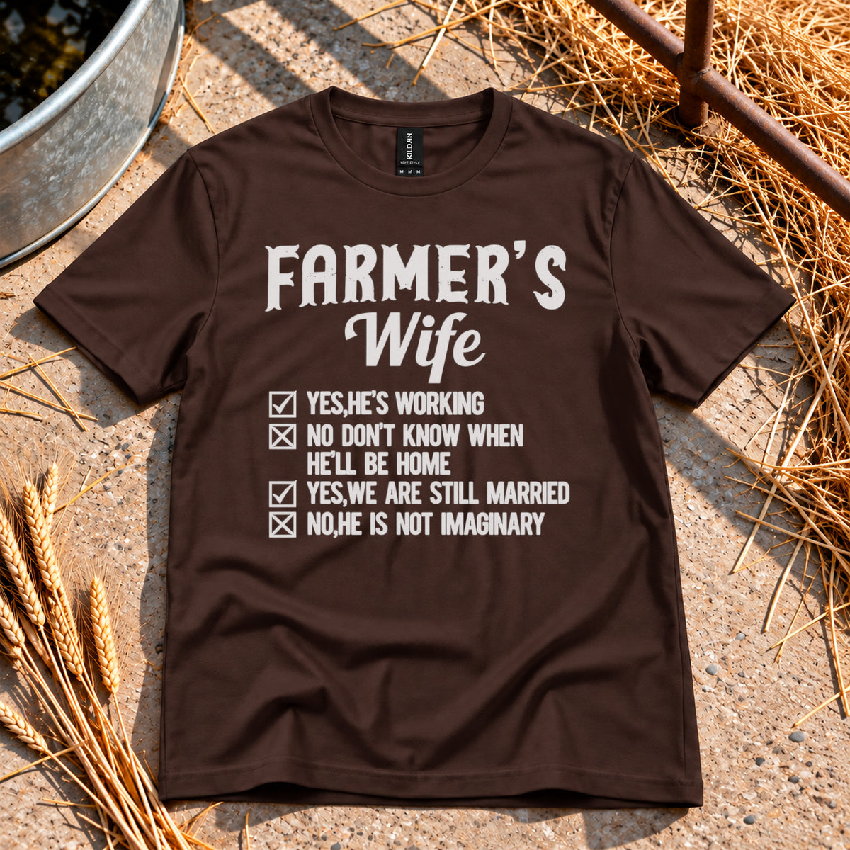 Farmer's Wife T-Shirt in Dark Chocolate