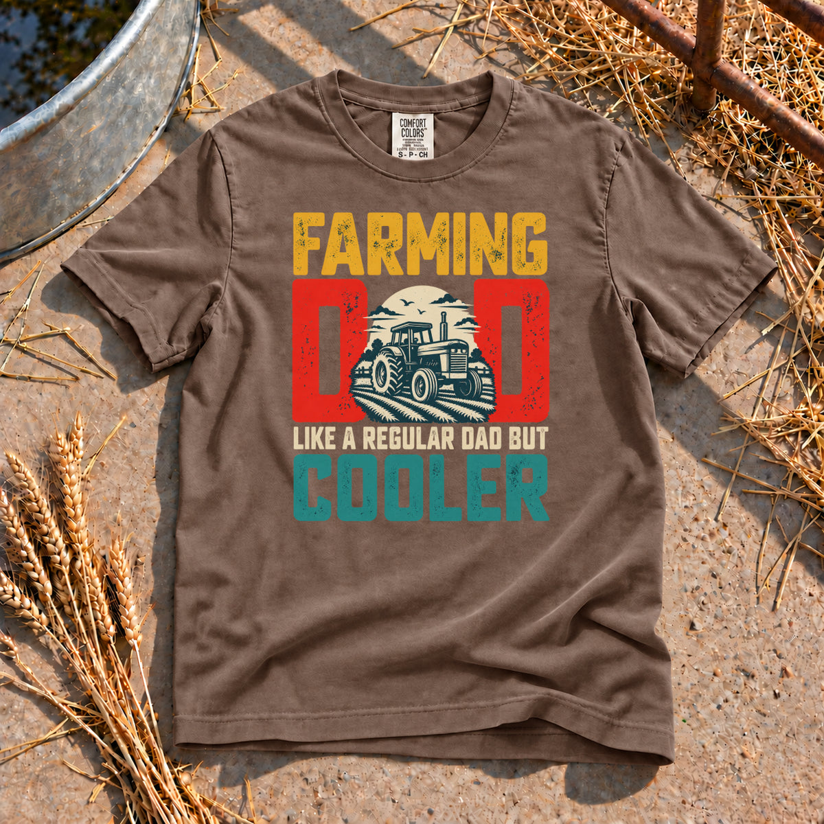 Farming Dad T-Shirt in Espresso