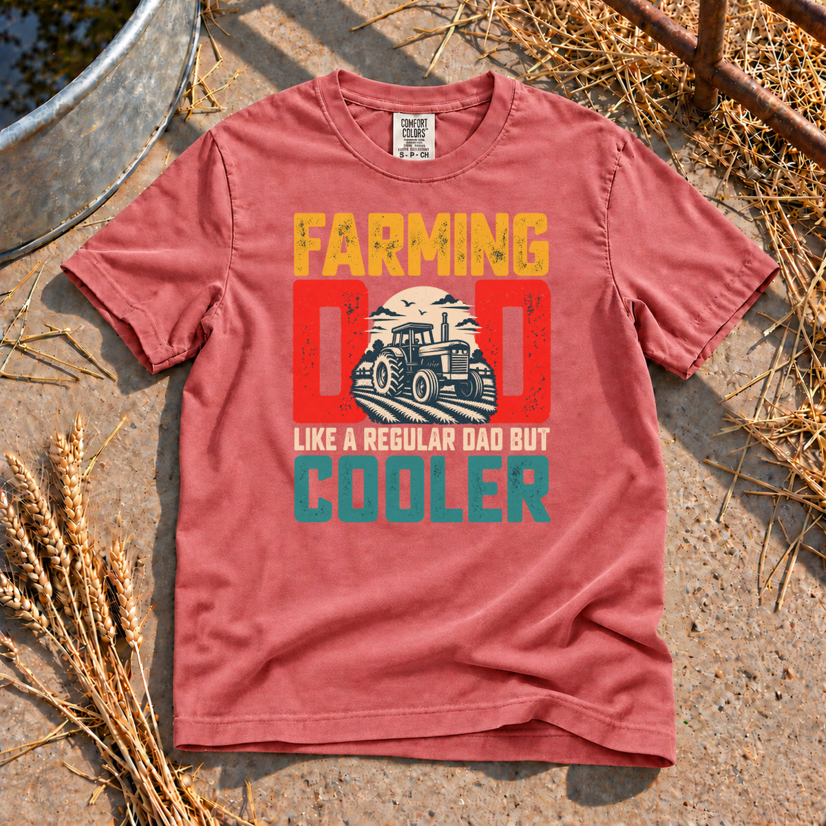 Farming Dad T-Shirt in Watermelon