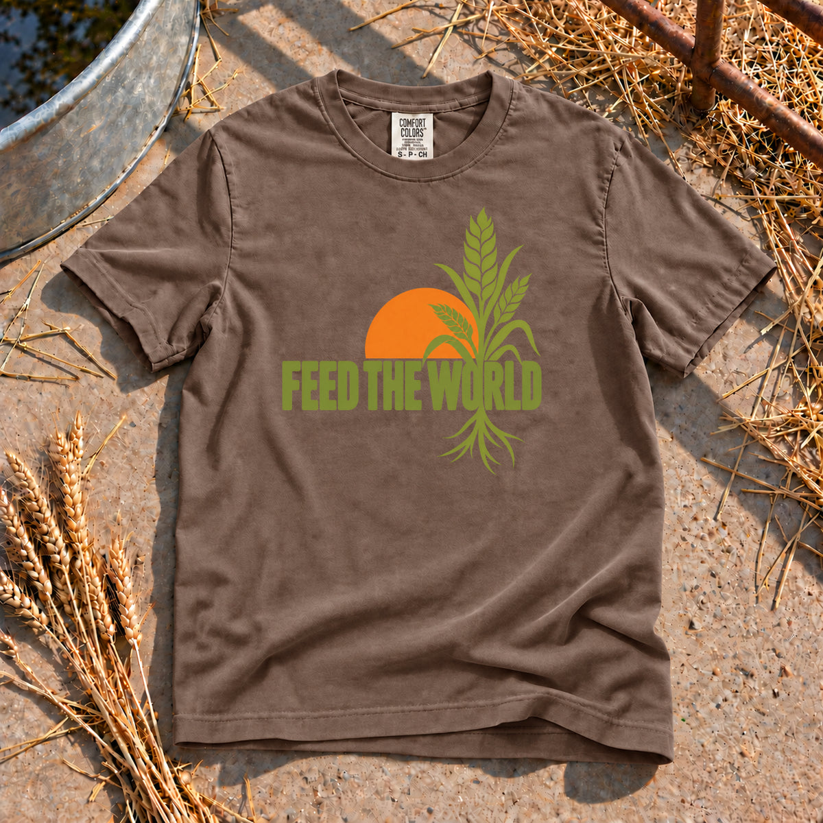Feed The World T-Shirt in Espresso